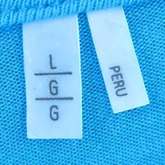 Tahari Hava Dress Large Blue Resort Coastal Faux Wrap Beach Vacation Stretchy - Picture 7 of 11